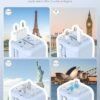 EPICKA Universal Travel Adapter, International Plug Adapter with Dual AC Outlet, 2 USB-C 35W PD Fast Charging & 3 USB-A, All in One Worldwide Wall Charger (TA-205, Blue) - Image 2