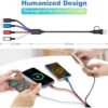 Multi Charging Cable 6 in 1, Multi Charger Cable 2Pack-6FT Braided Multi USB Cable 3A Universal Multiple Phone Charger Cord USB A/C Connector with Type-C, Micro USB/2*iP Ports for Cell Phone/Tablets - Image 6