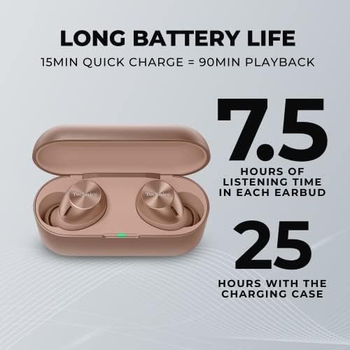 Technics True Wireless Multipoint Bluetooth Earbuds with Microphone, HiFi, Clear Calls, Long Battery Life, Lightweight Comfort Fit, Alexa Built in, EAH-AZ40-N (Rose Gold) - Image 3