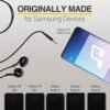 2022 Earbuds Stereo Headphones for Samsung Galaxy Galaxy S10, S10E, S10+, S8, S8+, S9, S9+, Note 9- Designed by AKG - 3.5 mm Jack with Microphone and Volume Buttons (Black) - Image 4