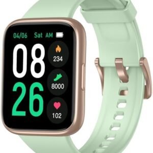 Smart Watch, Fitness Tracker with Heart Rate, SpO2 and Sleep Monitor, 44mm Swimming Waterproof Watch, Fitness Watches for Women Men, Step Tracker, Smartwatch Compatible with iOS Android Phones