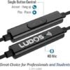 LUDOS NOVA Wired Earbuds in-Ear Headphones, 5 Year Warranty, Earphones with Microphone, 3.5mm Plug-in Ear Buds Calls Compatible with iPhone, Laptop, Computer, School Students, Kids, Women, Small Ears - Image 4