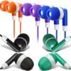 Bulk Earbuds Headphones 100 Pack Earphones Wholesale Classroom Ear Buds Kids Bulk Headphones Mixed 5 Assorted Colors Earbuds for Schools, Libraries, Hospitals (Mixed-Color) - Image 3