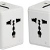 Krieger Universal Travel Adapter Plug, All in One International Wall Charger AC Plug Adaptor with 2.1A Dual USB Ports, Type C Travel Charger Power Adaptor for US, AU, UK and EU