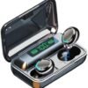 New Wireless Earbuds Bluetooth 5.0 Headset, IPX7 Waterproof, LED Battery Display auriculares,140 Hours Play time with Charging Box, 3D Stereo Audio Full Touch Screen Headset with Microphone