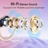 Wireless Earbuds 75hrs Bluetooth 5.3 Headphone Sport, 2024 Bluetooth Earbuds Stereo Deep Bass Over Ear Bud with Earhooks, ENC Noise Cancelling Mic, IPX7 Waterproof Earphone Rose Gold - Image 5