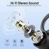 Wireless Earbuds, 2023 Bluetooth Headphones 5.3 Sport, 50H Ear buds with Earhooks, Dual LED Display Bluetooth Earbuds, Deep Bass Stereo Noise Cancelling Headphones, IP7 Waterproof Running Earphones - Image 3