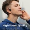 SHOKZ OpenMove - Open-Ear Bluetooth Sport Headphones - Bone Conduction Wireless Earphones - Sweatproof for Running and Workouts, with Sticker Pack (Grey) - Image 7