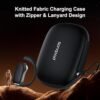 Ear Buds Wireless Earbuds 80Hrs Playtime Open Ear Bluetooth Headphones with Earhook Over Ear Electroplated Earphones with Zipper & Lanyard Case Design Stereo Sound with 16.2mm Drivers for Sport Black - Image 5