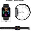 Smart Watch, 42mm Full Touchscreen Fitness Watch, Fitness Tracker with Heart Rate Monitor & SpO2, Step Counter, IP68 Waterproof Pedometer Watch for Women Men - Image 7