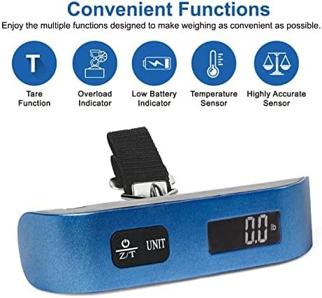 travel inspira Luggage Scale, Digital Luggage Scales, Baggage Scale,110LB / 50KG, Battery Included - Image 3