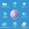 Bluetooth OWS Headphone, Wireless Bluetooth Earphone, Out of Ear Open Ear Headphones, Active Noise Hanging Ear Headset, Air Conduction Headphones for Running Cycling Work Long Playtime(Purple) - Image 3