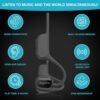 Swimming Bone Conduction Headphones, IP68 Waterproof, Built-in 64G Memory, Open-Ear Wireless Bluetooth Underwater Earphones with MP3 Mode for Running, Cycling and Working Out - Image 3