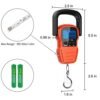 zhl Luggage Scale,Fish Scale with Backlit LCD Display,110 lb/ 50KG Digital Portable Hanging Scale with Measuring Tape for Home Yellow - Image 2