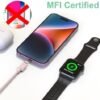 Travel 6-in-1 Multi USB C Universal Apple Smart iWatch Fast Charging Cable,3M Type C+USB A Watch Charger+Lightning*2+Type C Cord Combo Adapter for iWatch Series 8 7 6 5 4 3 2 SE/iPhone 14 13/iPad - Image 6