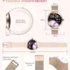 Smart Watches for Women, 1.106" AMOLED Small Screen Smartwatch Answer/Make Call for Android iOS Phones, IP68 Waterproof Fitness Activity Tracker with 100+ Sports, Heat Rate, SpO2, Rose Gold - Image 8