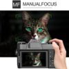 2024 Upgrade 4K 56MP Digital Camera for Photography UIKICON Vlogging Camera with 180° Flip Screen, WiFi,16X Digital Zoom, 52mm Lens, 2 Batteries, 32GB TF Card(XJ-Black1) - Image 6
