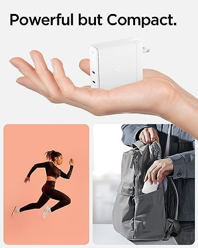 Spigen GaN III 1402 PD3.1 140W 100W 2 Ports Foldable Dual USB C Laptop Wall Charger for MacBook Pro 16 14 13 Vision Pro M3 M2 Max Air Galaxy Book Dell iPad PPS Type C Super Fast Charging Power Adapter - Image 5