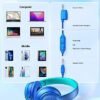 DOQAUS Kids Headphones Wired Toddler Headphones with Microphone, Foldable On Ear Headphones, 74/85/94dB Volume-Limiting, 3.5mm Jack, Safe & Comfortable for Learning & Entertainment - Image 7