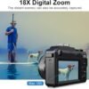 4K Digital Camera, 48MP Autofocus Cameras for Photography Vlogging Camera Dual Camera 18X Digital Zoom Anti-Shake Camera WiFi for YouTube Video Compact Camera, Point and Shoot Digital Cameras - Image 3