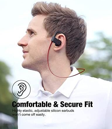 Otium Bluetooth Headphones, Wireless Earbuds IPX7 Waterproof Sports Earphones with Mic HD Stereo Sweatproof in-Ear Earbuds Gym Running Workout 15 Hour Battery Sound Isolation Headsets - Image 6