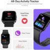 Smart Watch for Men Women - Answer/Make Calls/Quick Text Reply/AI Control, 1.83" for Android Phones Samsung iPhone Compatible IP68 Smartwatch Fitness Tracker Heart Rate Blood Oxygen (Black, 1.83") - Image 4