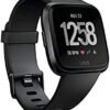 Fitbit Versa Smart Watch, Black/Black Aluminium, One Size (S & L Bands Included)