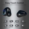 Open Ear Headphones Clip On Mini Earbuds Bluetooth 5.3 Wireless Earbuds 48 Hours Playtime IPX7 Waterproof Sports Bone Conduction Headphones Bluetooth for Workout Driving Walking with iPhone Android - Image 4
