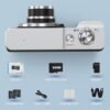 5K Digital Camera 2024 Upgraded 10X Optical Vlogging Camera with Front and Rear Lens, 56MP AutoFocus Cameras for Photography, Touch Screen, Flash, Compact Travel Camera with 64GB Card, 2 Batteries - Image 8
