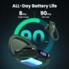 Bluetooth Headphones Wireless Earbuds 90Hrs Playtime Ear Buds IPX7 Waterproof Sports Earphones with Wireless Charging Case & Over-Ear Earhooks LED Power Display Stereo Headset Olive Green - Image 2