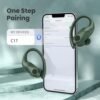 Bluetooth Headphones Wireless Earbuds 90Hrs Playtime Ear Buds IPX7 Waterproof Sports Earphones with Wireless Charging Case & Over-Ear Earhooks LED Power Display Stereo Headset Olive Green - Image 6