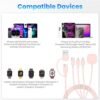 6in1 Multi Charging Cable 10FT, Magnetic Charger for Apple Watch Ultra/SE/9/8/7/6/5/4/3/2/1, Multiple Charger Cord for iPhone 15/14/13/12/11/Galaxy/Pixel, Pink USB A/C Universal Travel Charger - Image 5