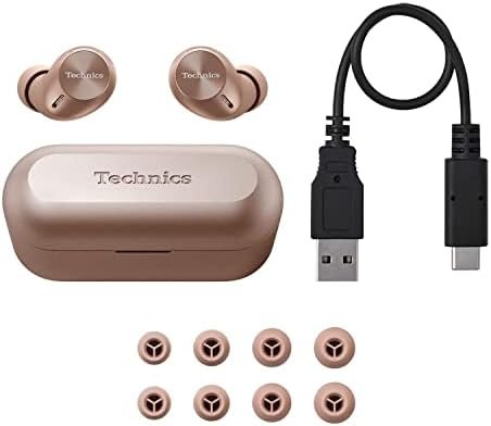 Technics True Wireless Multipoint Bluetooth Earbuds with Microphone, HiFi, Clear Calls, Long Battery Life, Lightweight Comfort Fit, Alexa Built in, EAH-AZ40-N (Rose Gold) - Image 9
