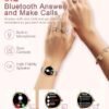 Smart Watches for Women, 1.106" AMOLED Small Screen Smartwatch Answer/Make Call for Android iOS Phones, IP68 Waterproof Fitness Activity Tracker with 100+ Sports, Heat Rate, SpO2, Rose Gold - Image 2