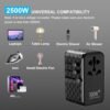 100W Universal Travel Adapter,Ubigbuy International Plug Adapter GaN Worldwide Travel Essentials USB C Power Adapter with 3 USB C 1 USB A Port International Converter Adapter for US UK AUS EU - Image 9