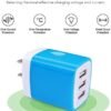 Wall Charger Adapter,USB Cubes,3Pack Universal Travel 3.1A 3 Muti Port Plug Charging Block Compatible with iPhone 15,14,13,12,SE 2020,11,X,8 Plus,Samsung GalaxyS23,S22,S21,S20 Ultra Plus FE, LG - Image 2
