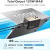 MOMAX Universal Travel Adapter, 120W GaN Fast International Power Adapter, 3 USB C & 1 USB A, Worldwide Travel Plug Adapter, All-in-One Worldwide Wall Charger for USA European UK AUS (Type C/G/A/I) - Image 2