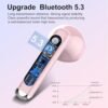 Wireless Earbuds 2024 Bluetooth 5.3 Headphones with HD Mic HiFi Stereo Sound, Wireless Earphones with Dual LED Display Touch Control, IPX7 Waterproof 30H Playtime Mini Ear Buds for iOS Android, Pink - Image 2