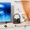 [2024 Updated] LEVN Wireless Headphones for TV Watching, TV Headphones Wireless for Seniors with TV Transmitter Charging Base, Bluetooth Headphones for TV, No Audio Delay, Gift for the Elderly/Parents - Image 5