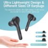 Wireless Earbuds Noise Cancelling 4 Mic Clear Call Bluetooth Headphones Wireless Charging Case LED Display Lightweight Stereo Earphones in Ear Buds 64H Playtime for iPhone Android Cell Phones Sport TV - Image 6