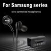 2022 Earbuds Stereo Headphones for Samsung Galaxy Galaxy S10, S10E, S10+, S8, S8+, S9, S9+, Note 9- Designed by AKG - 3.5 mm Jack with Microphone and Volume Buttons (Black) - Image 3