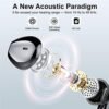 Wireless Earbuds 2024 Bluetooth 5.3 Headphones with HD Mic HiFi Stereo Sound, Wireless Earphones with Dual LED Display Touch Control, IPX7 Waterproof 30H Playtime Mini Ear Buds for iOS Android, Black - Image 3