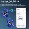 Wireless Earbud, Sport Bluetooth 5.3 Headphones with Earhooks Wireless Earphones in-Ear with Deep Bass Stereo Bluetooth Earbud 50H Playtime, Dual LED Display, IP7 Waterproof, Running,Blue - Image 7