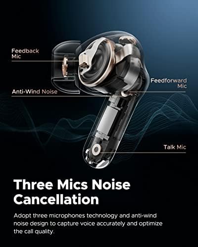 SoundPEATS Capsule3 Pro 43dB Hybrid Active Noise Cancelling Earbuds, Hi-Res Bluetooth 5.3 Earphones with LDAC, 6 Mics for Calls, 52 Hrs, IPX4 Rated, Powerful Sound, App Customize EQ - Image 5
