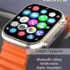 Ultra S8 Smartwatch with Heart Rate Monitor | Bluetooth Calling | WiFi | Voice Assisstant | Alarm Bell| Sports Mode Activity Tracker Smartwatch for Men, Women (Orange) with One Black Strap - Image 2