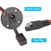 12AWG SAE Cable Connector, Solar Weatherproof SAE Quick Connect Solar Panel Mount, SAE Power Socket Sidewall Port,Universal Flush-Mountable Connector for Battery Charger 30cm（2PCS） - Image 8