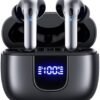 Wireless Earbuds Bluetooth 5.3 Headphones 78Hrs Playtime In-ear Earbuds with Wireless Charging Case LED Power Display Deep Bass Earphones Waterproof Headset with Built-in Mic for Android iOS phone TV