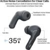 TOZO NC2 Hybrid Active Noise Cancelling Wireless Earbuds, in-Ear Detection Headphones, IPX6 Waterproof Bluetooth 5.3 Stereo Earphones, Immersive Sound Premium Deep Bass Headset, Blue - Image 4