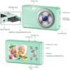 Digital Camera, HD 1080P Compact Camera with 32GB Memory Card, 48 Megapixel Camera, 2.4-inch LCD 16x Digital Zoom Digital Camera for Kids, Girls, Teens, Boys and Beginners（Green - Image 2