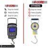 5 Core Fish Scale 110 LBS 50 KG Luggage Scales Handheld Portable Electronic Balance Digital Fishing Postal Hanging Hook Scale with 2 AAA Batteries Built-in Measuring Tape Backlight LCD Display - Image 7
